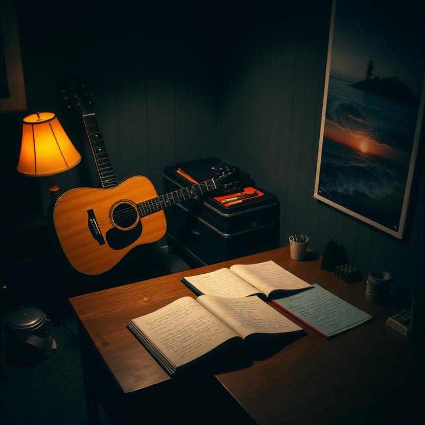 at home — the corner where I practice